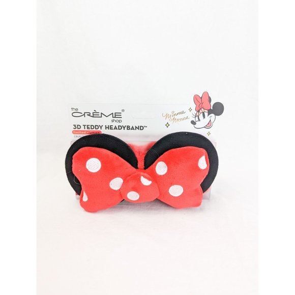 The Creme Shop Accessories - The Creme Shop Disney Minnie Mouse 3D Teddy Ears Bow Spa Plush Headband